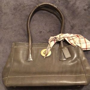 Coach gray structured bag